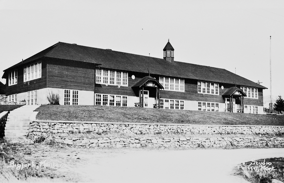 The new Bigfork School in the 1920s – Credit Elmer Sprunger Collection