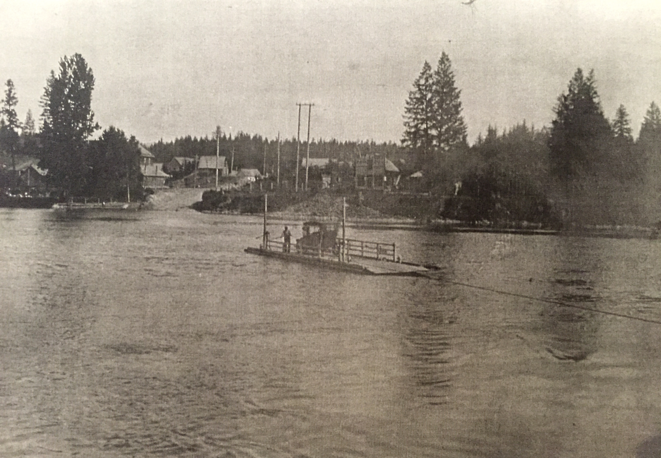 Holt Ferry in action but Holt is in the background with shops and stores present. Credit - Daily Interlake