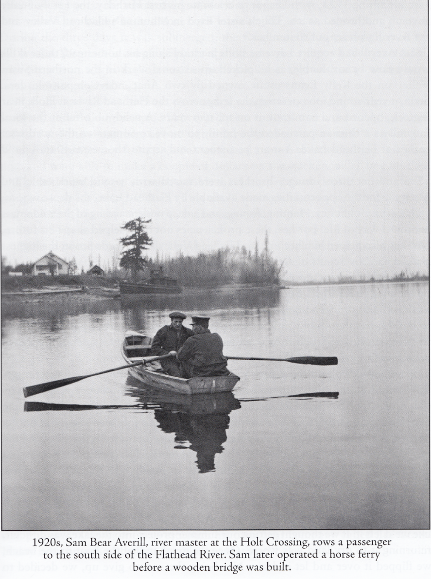A rowboat being used by Sam Averill at Holt. Credit - Les Averill Collection 