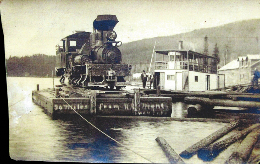 Shay Locomotive at the South End of Swan Lake – Credit Kellogg Collection