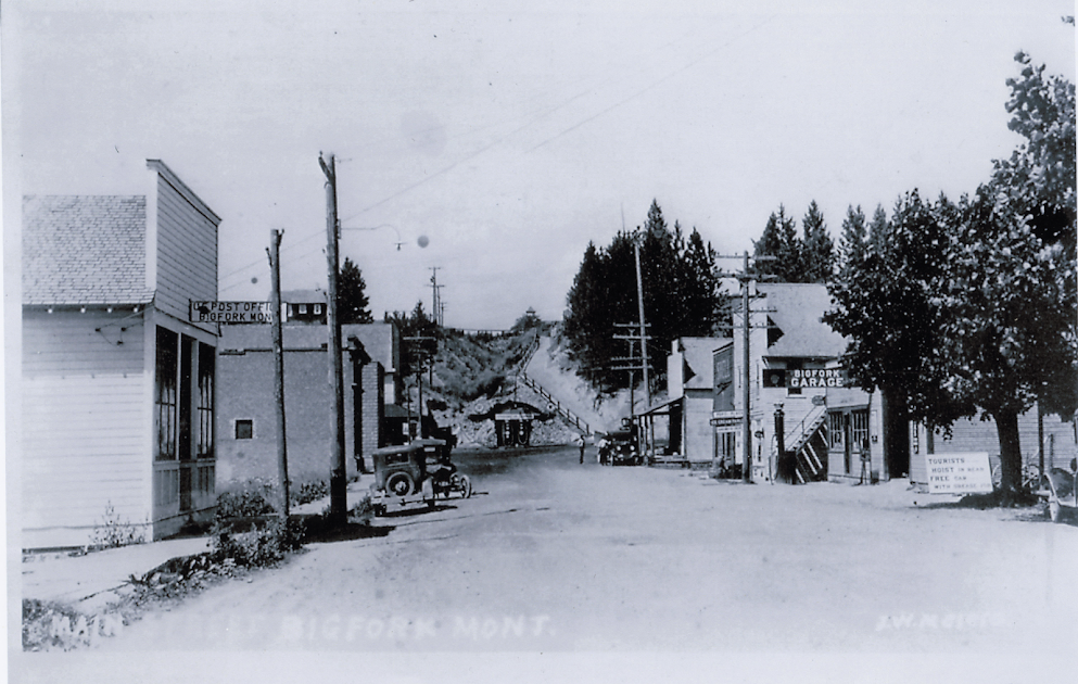 1925 view looking north up Electric Ave. Credit - NW Montana History Museum 