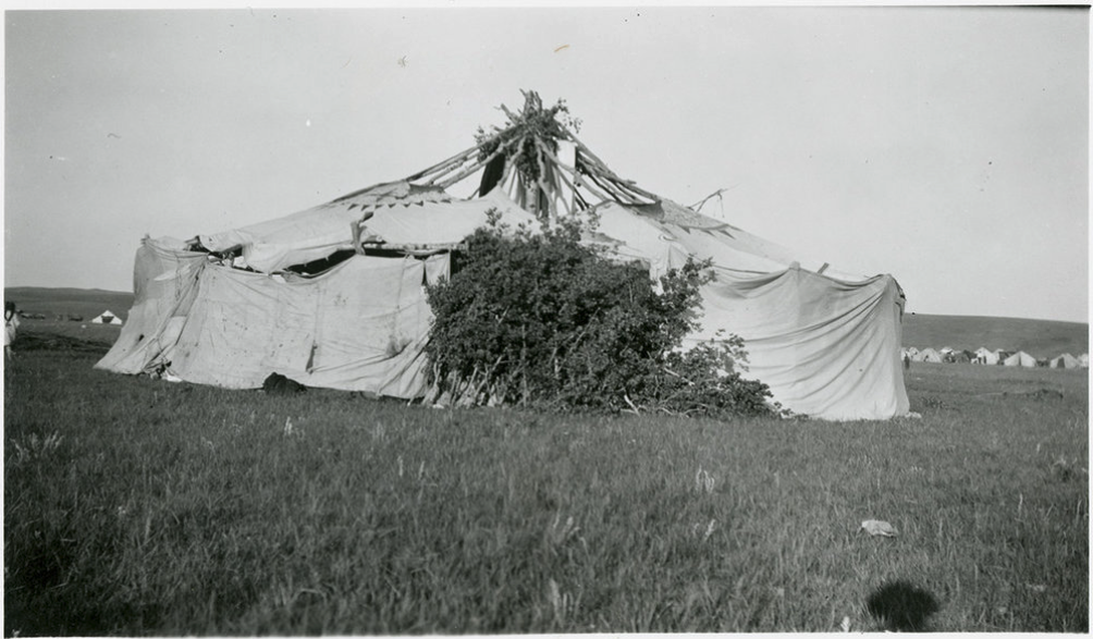 Kootenai Sun Dance Lodge, Elmo Montana - Linderman Collection - UM Archives Mansfield Library