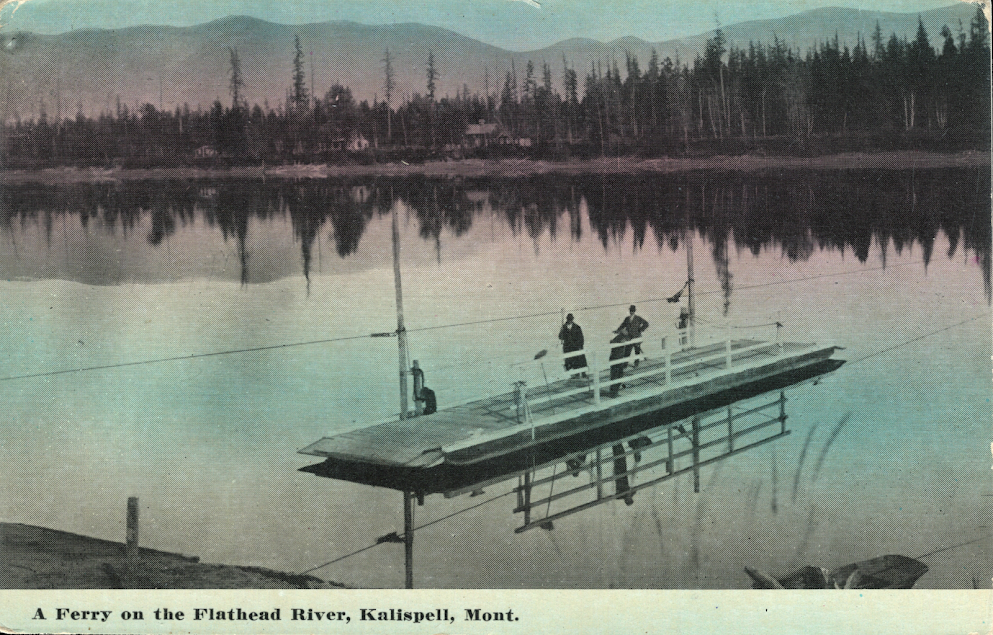 Therriault’s Ferry near Bigfork. Credit - Kellogg Collection