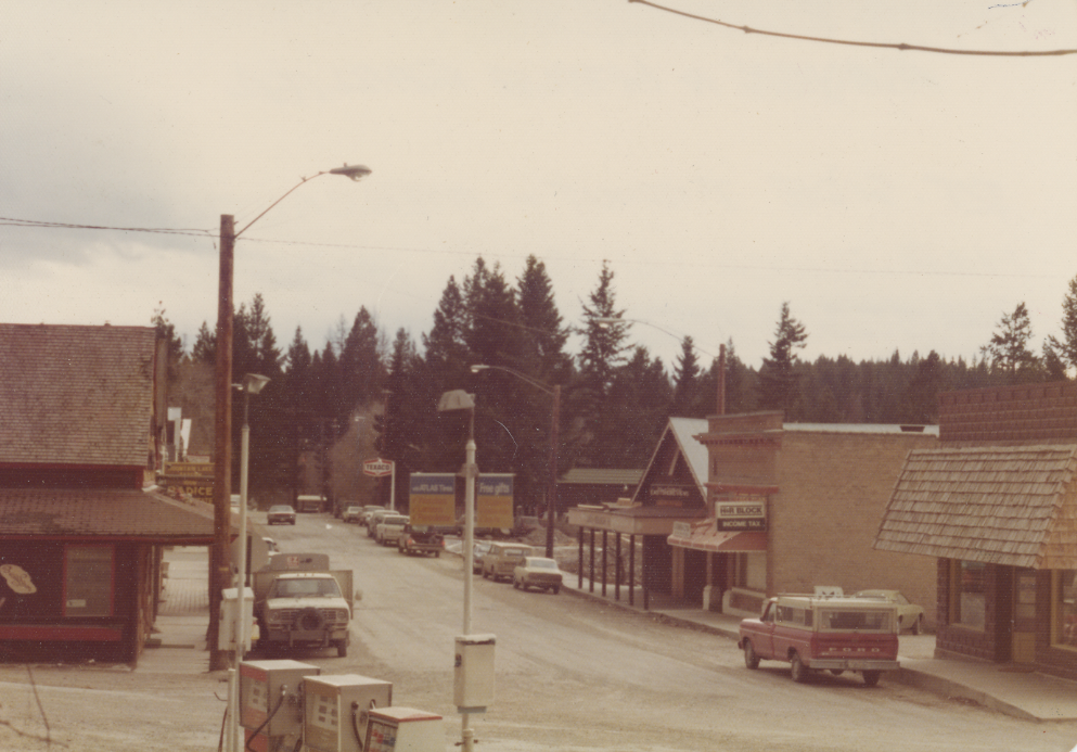 Downtown Bigfork looking south 1975 – Credit BACC