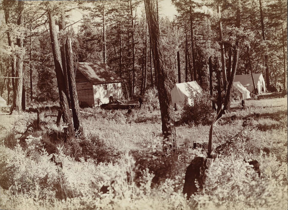 The early facilities of the Flathead Lake Biological Station in Bigfork. Credit - Kellogg Collection